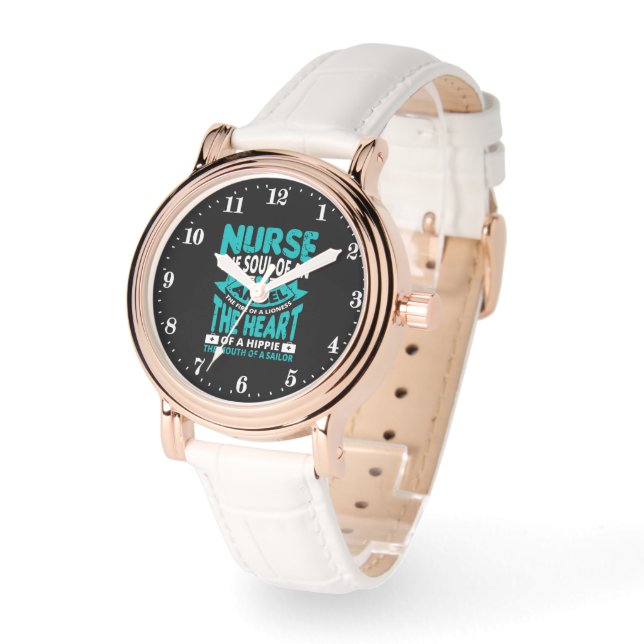 おもしろいナースワードアート 腕時計 (傾斜)