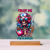 おもしろいナース信頼ワードアート アクリルサイン (ニュートラル)