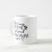 おもしろいナース刺すワードアートモノグラム コーヒーマグカップ (正面左)