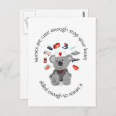 おもしろいナース引用文可愛いストップハート ポストカード (正面/裏面)