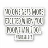 おもしろいナース引用文 シール (正面)