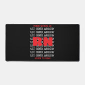 おもしろいナース愛 – 警告、指向、歩行の暗い デスクマット (正面)