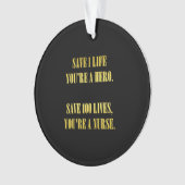 おもしろいナース救は冗談 オーナメント (正面)