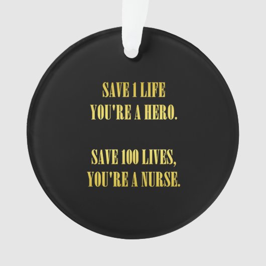 おもしろいナース救は冗談 オーナメント (正面)