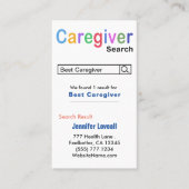 おもしろいナース検索介護者名刺 名刺 (正面)