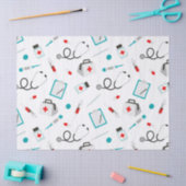 おもしろいナース機器パターンパーティーティッシュペーパー 薄葉紙 (クラフト)