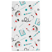 おもしろいナース機器パターンパーティーバッグ スモールペーパーバッグ (裏面)