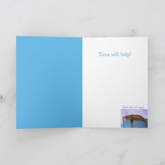 おもしろいナース猫がんアドバイス カード (内部)