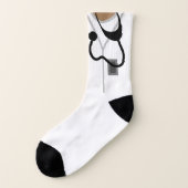 おもしろいナース聴診器スクラブトップカスタム ソックス (左外側)