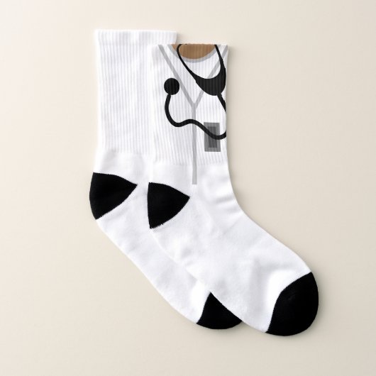 おもしろいナース聴診器スクラブトップカスタム ソックス (ペア)