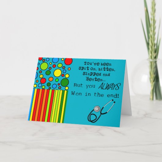 おもしろいナース退職金 カード (正面)