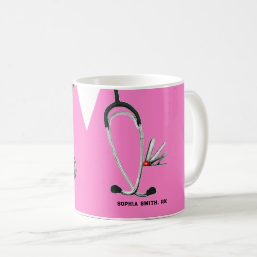 おもしろいナース コーヒーマグカップ (正面右)