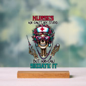 おもしろいナースsedate word art skeleton アクリルサイン (ニュートラル)