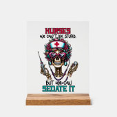 おもしろいナースsedate word art skeleton アクリルサイン (正面)
