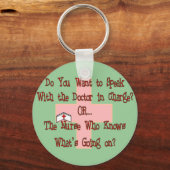 おもしろいナースTシャツとギフト キーホルダー (正面)