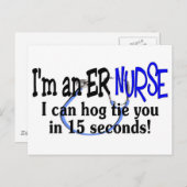 おもしろいナースTシャツとギフト ポストカード (正面/裏面)