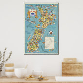 おもしろいニュージーランドの地図 ポスター (キッチン)