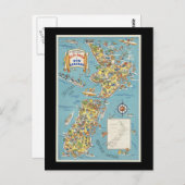 おもしろいニュージーランドの地図 ポストカード (正面/裏面)