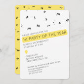 おもしろいニユニークューイーブパーティの招待状 招待状 (正面/裏面)