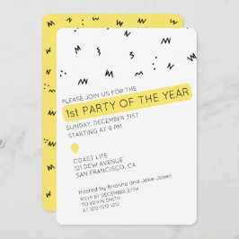 おもしろいニユニークューイーブパーティの招待状 招待状