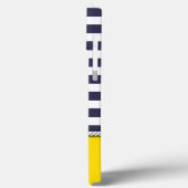 おもしろいネイビカスタムーブルーホワイトストライプサマーイエロー Case-Mate iPhoneケース (裏面 / 左)