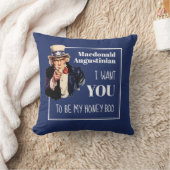 おもしろいネイビーブルー私はハニーブーバレンタイン クッション (ブランケット)