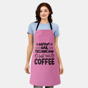 おもしろいネイリストコーヒー引用文 エプロン