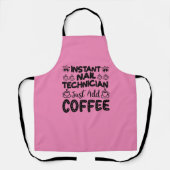 おもしろいネイリストコーヒー引用文 エプロン (正面)