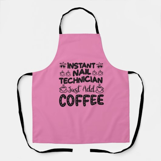 おもしろいネイリストコーヒー引用文 エプロン (正面)