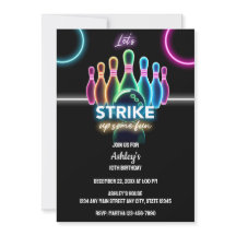 おもしろいネオングローナイトボーリング誕生日