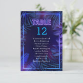 おもしろいネオングローパーティー護衛表番号 招待状 (スタンド正面)