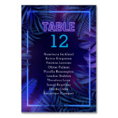 おもしろいネオングローパーティー護衛 テーブルナンバー (裏面)