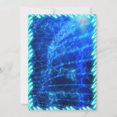 おもしろいネオングローブルーグリーンプールパーティーボーイズ誕生日 招待状 (裏面)