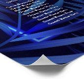 おもしろいネオングロー誕生日のダウンロード可能な座席表 ポスター (角)