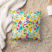 おもしろいネオンシール模様 クッション (ブランケット)