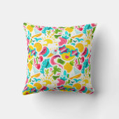 おもしろいネオンシール模様 クッション (裏面)