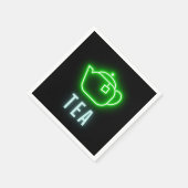 おもしろいネオンティーポット紙パーティー スタンダードカクテルナプキン (角)