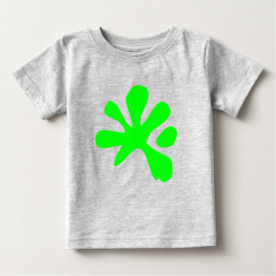 おもしろいネオン青絵を描びしぶよくはしゃぐりのおもしろい ベビーTシャツ