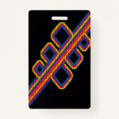 おもしろいネオン80の音楽バースデーパーティーバッジ バッジ (裏面)