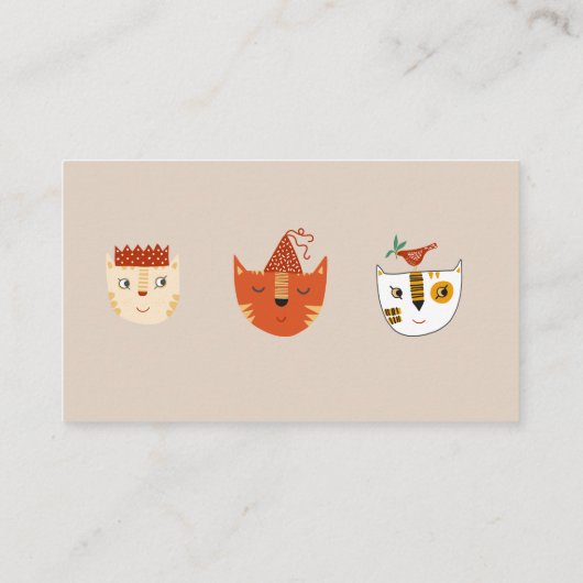 おもしろいネコ赤ちゃんシャワーギフト登録 エンクロージャーカード (裏面)