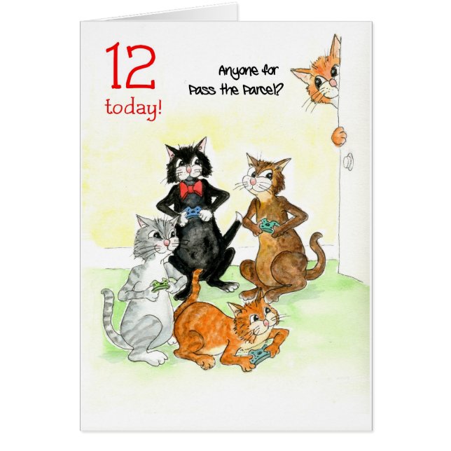 おもしろいネコ遊スのビデオゲーム12誕生日 (正面)