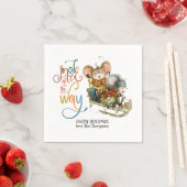 おもしろいネズミズライジングルオールザウェイグリッター スタンダードカクテルナプキン (インサイチュ)