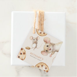 おもしろいネズミCookie Any Age Birthday Party 感謝してい フェイバータグ