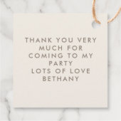 おもしろいネズミCookie Any Age Birthday Party 感謝してい フェイバータグ (裏面)