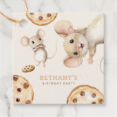 おもしろいネズミCookie Any Age Birthday Party 感謝してい フェイバータグ (正面)