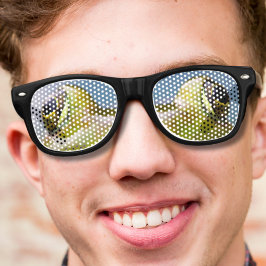 おもしろいノベルティの熱狂するカエル目 レトロサングラス