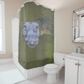 おもしろいノベルティアリゲータスワンプゲーター野生動物 シャワーカーテン (インサイチュ)