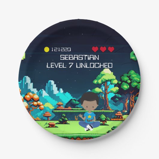 おもしろいノベルティコンピュータゲーム誕生日パーティー ペーパープレート (正面)