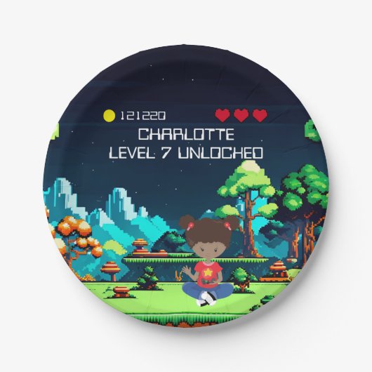 おもしろいノベルティコンピュータゲーム誕生日パーティー ペーパープレート (正面)