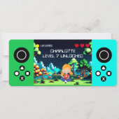 おもしろいノベルティコンピュータゲーム誕生日パーティー 招待状 (正面)